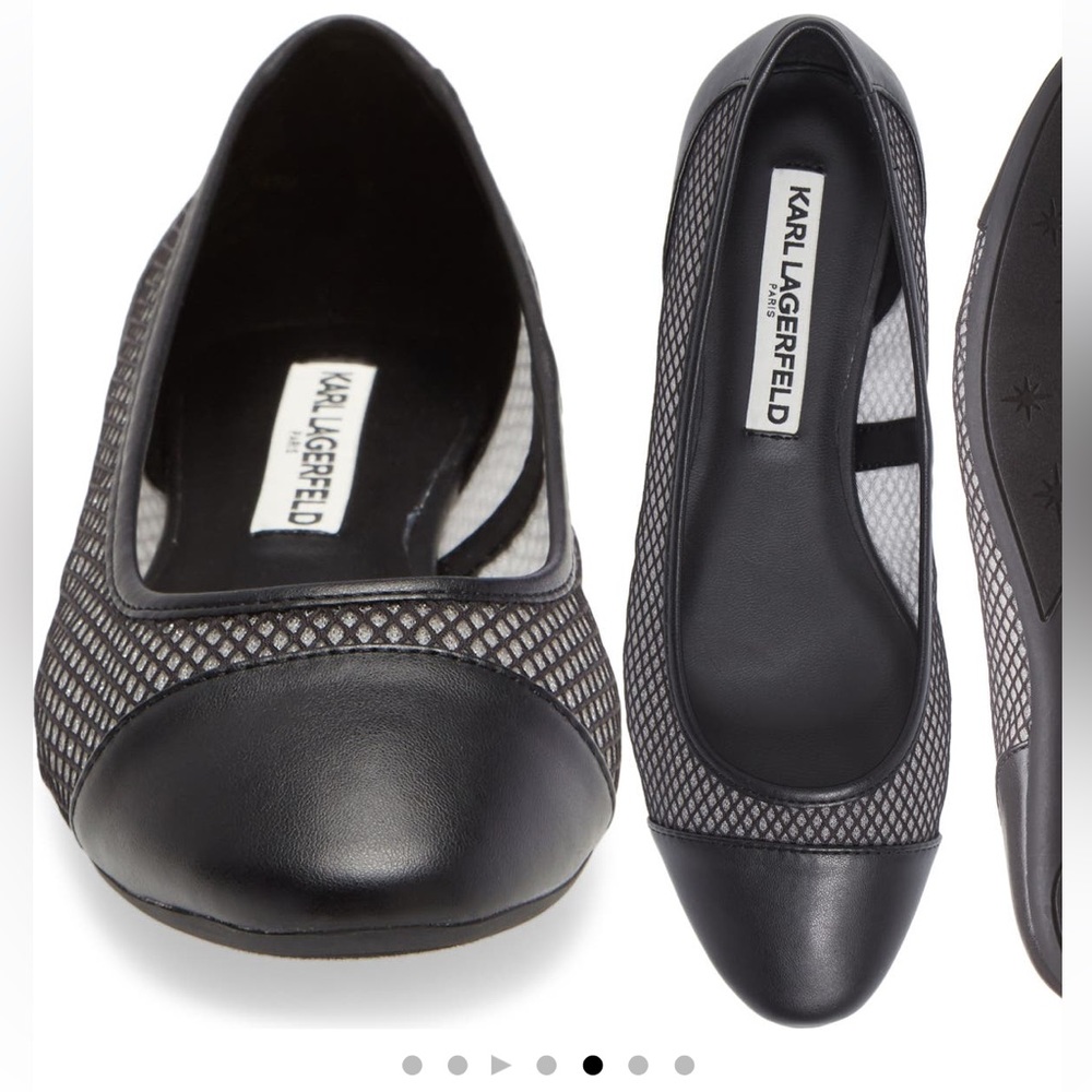 Karl Lagerfeld ballet flats black size 8.5